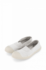 Elastic White Tennis Shoes - Women By BENSIMON